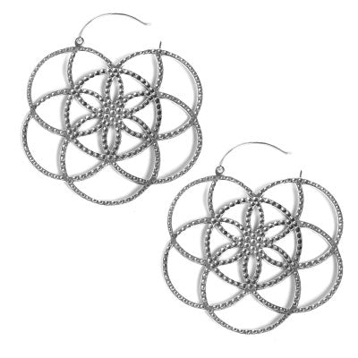 Argola de prata Flor da Vida - 55298