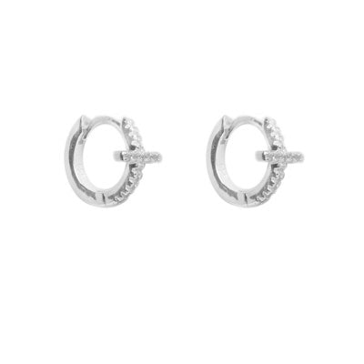 Argola de Prata com Cruz - 52777