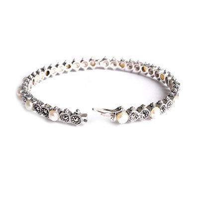 Bracelete de Prata com Pérola - 55185