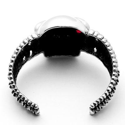 Bracelete de Prata Caveira com Zircônia