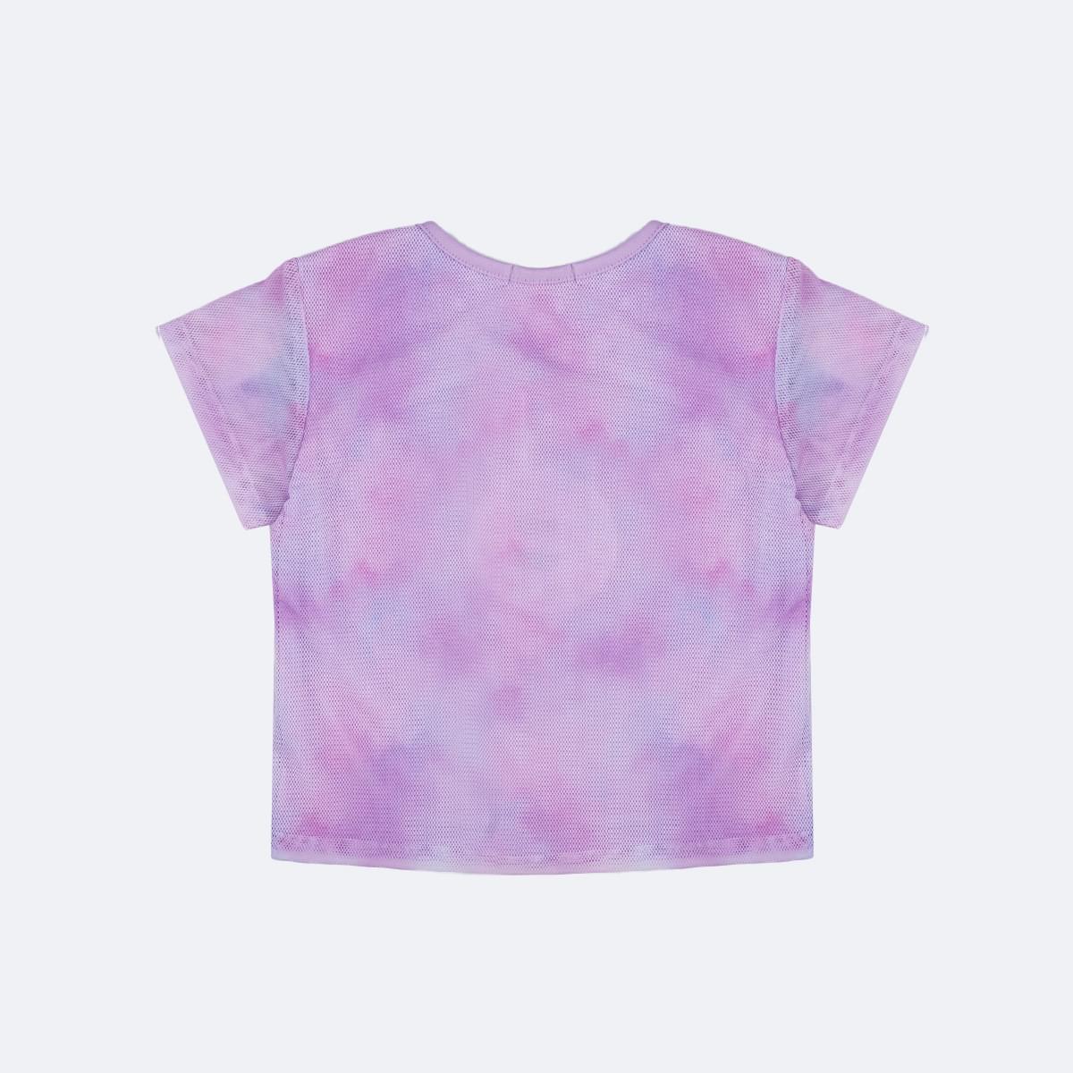 Camiseta Infantil Pampili Tule Tie Dye Lilás - costas da camiseta