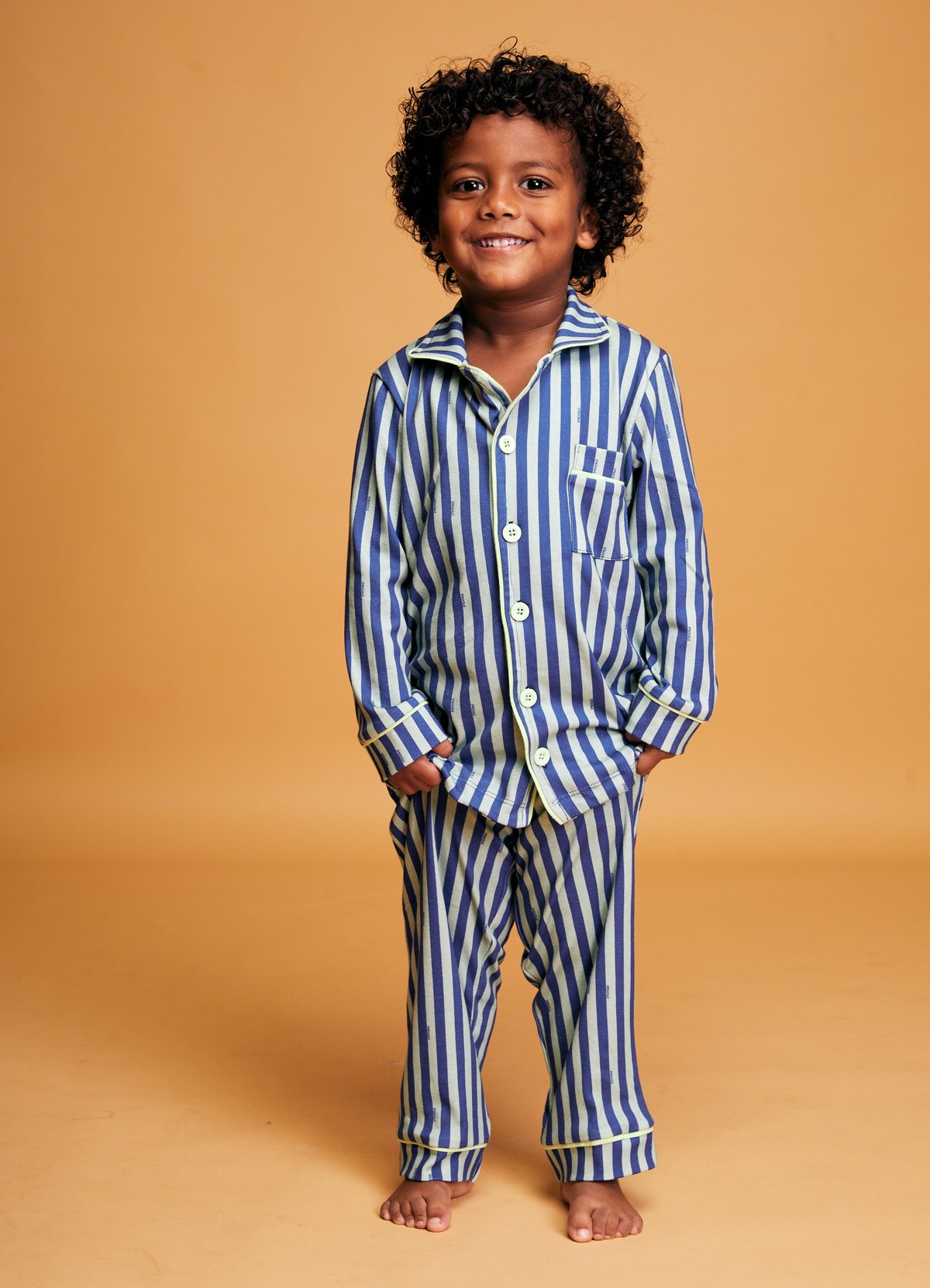 Pijama Americano Infantil Longo - Listrado Cósmico