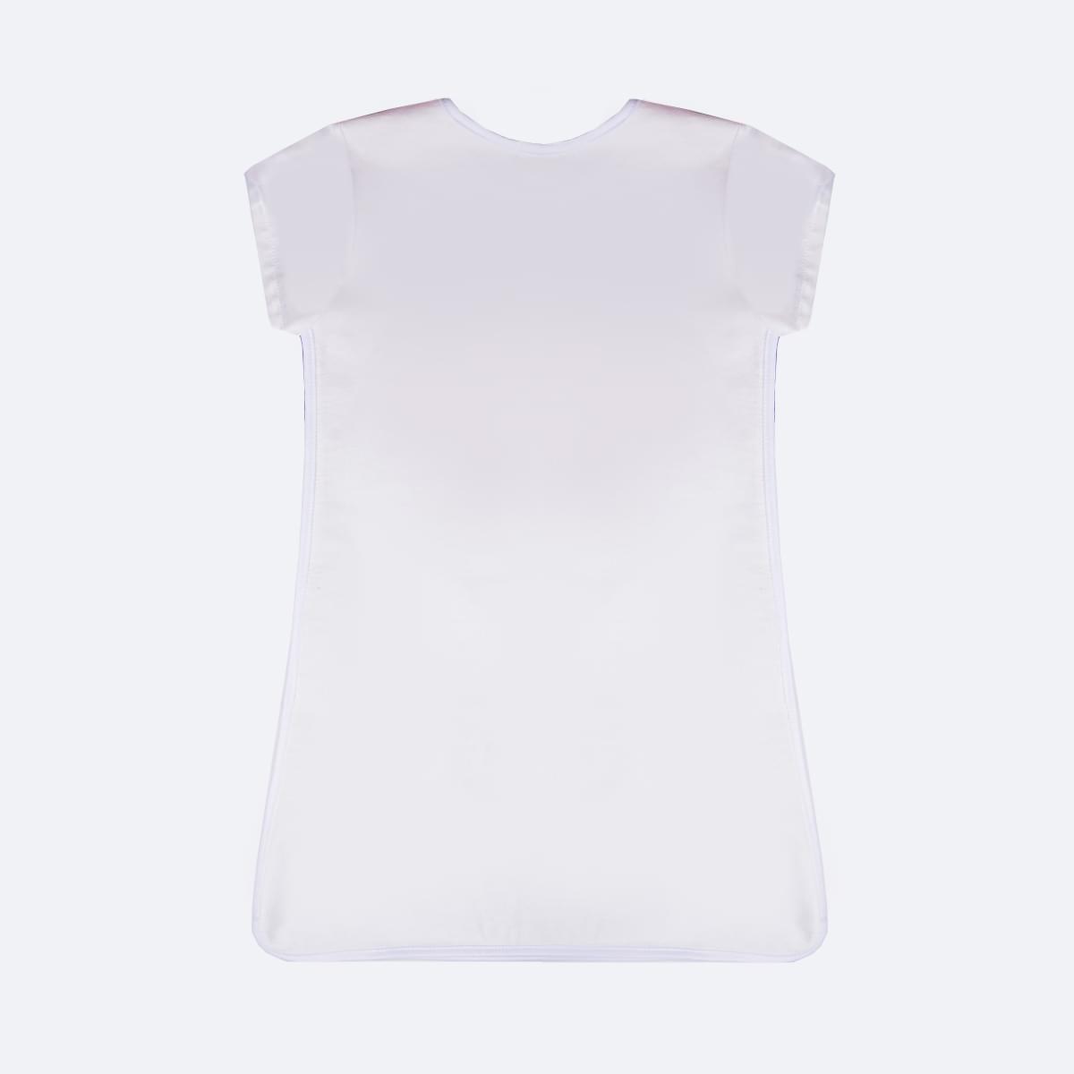 Vestido Infantil Paetê Pampili Degradê Branco - costas do vestido infantil de moletom