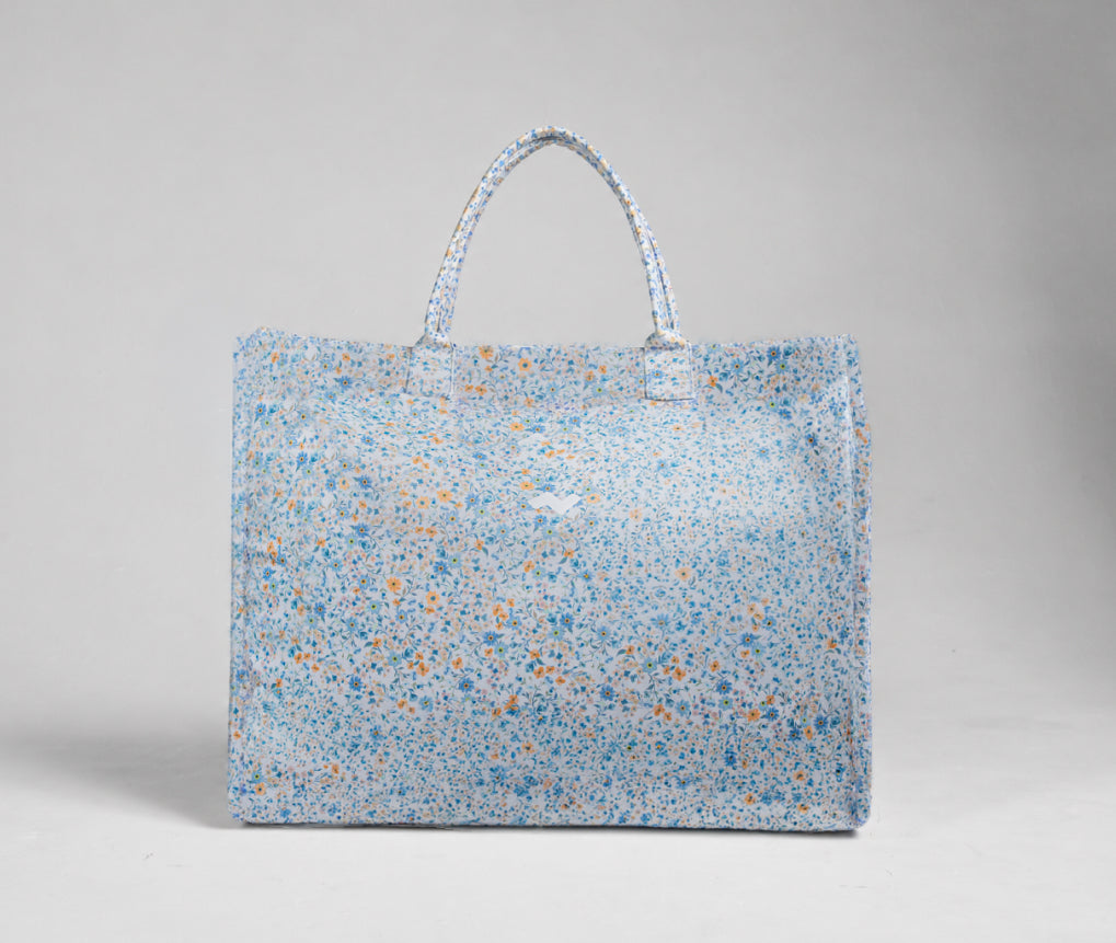 Travesseiro Zissou Plush G3 Bag Flora Azul (50 x 70)