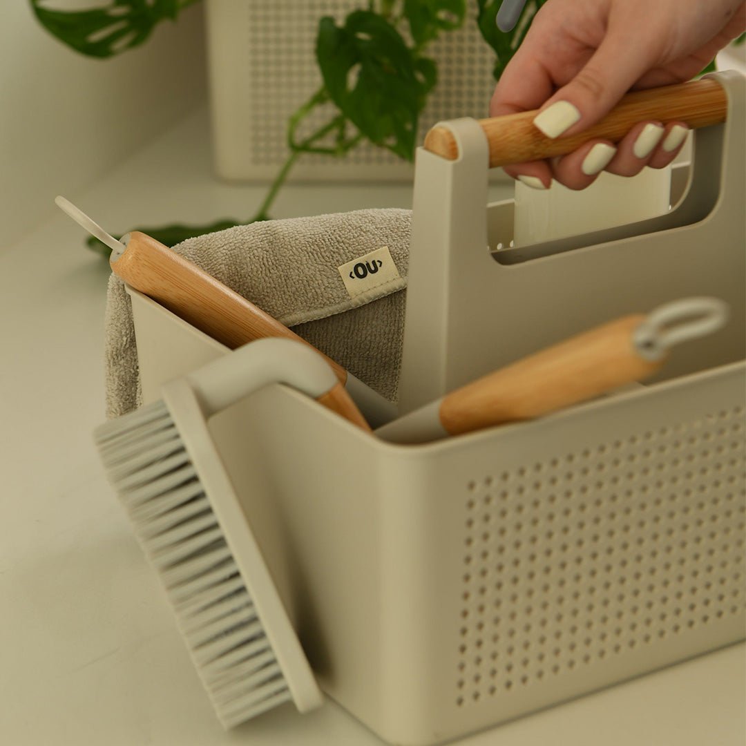 Kit Limpeza com Organizador, Borrifador e Panos Ou 7 Peças Linha Flow - Ou