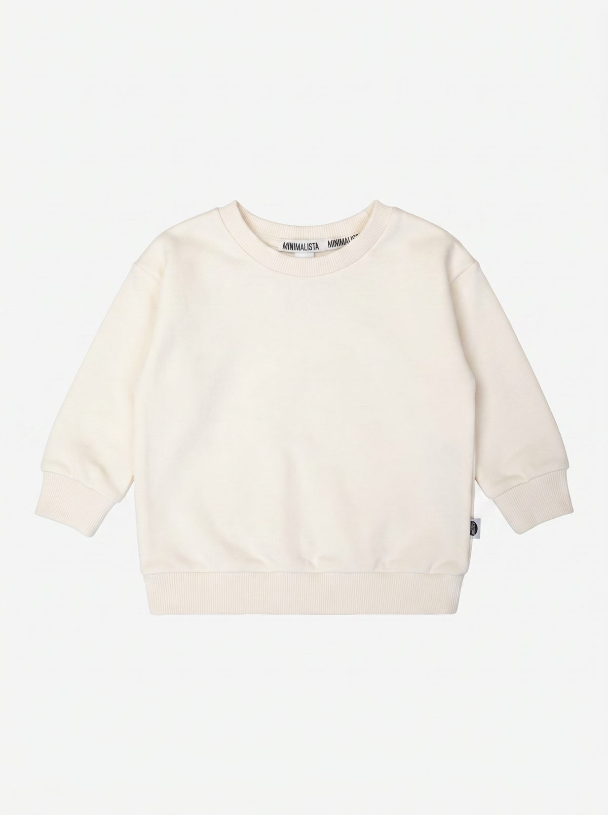 Moletom Peluciado Unissex Liso Branco Off MiniMalista Baby — blusa de frio infantil 100% algodão peluciado, casaco off-white minimalista para bebê e criança, unissex menino e menina, roupa de inverno cor branco neutro que combina com tudo