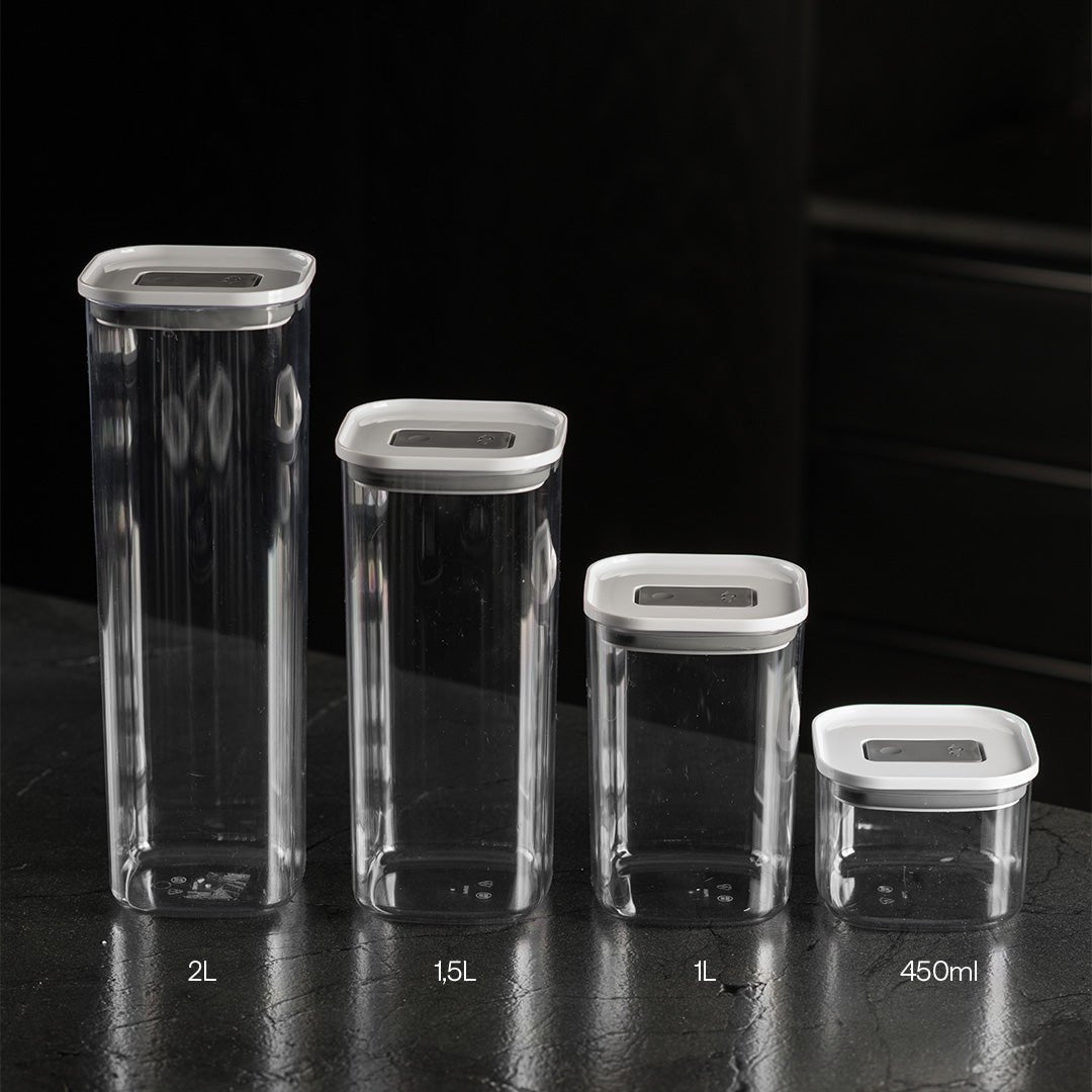 Pote Hermético Ou Quadrado 1L Linha Duo Lock - Ou