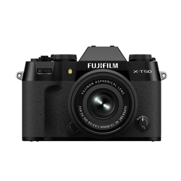 Kit Câmera Digital Mirrorless Fujifilm X-T50 Black + Lente Zoom Fujifilm Fujinon XC15-45mm F3.5-5.6 OIS