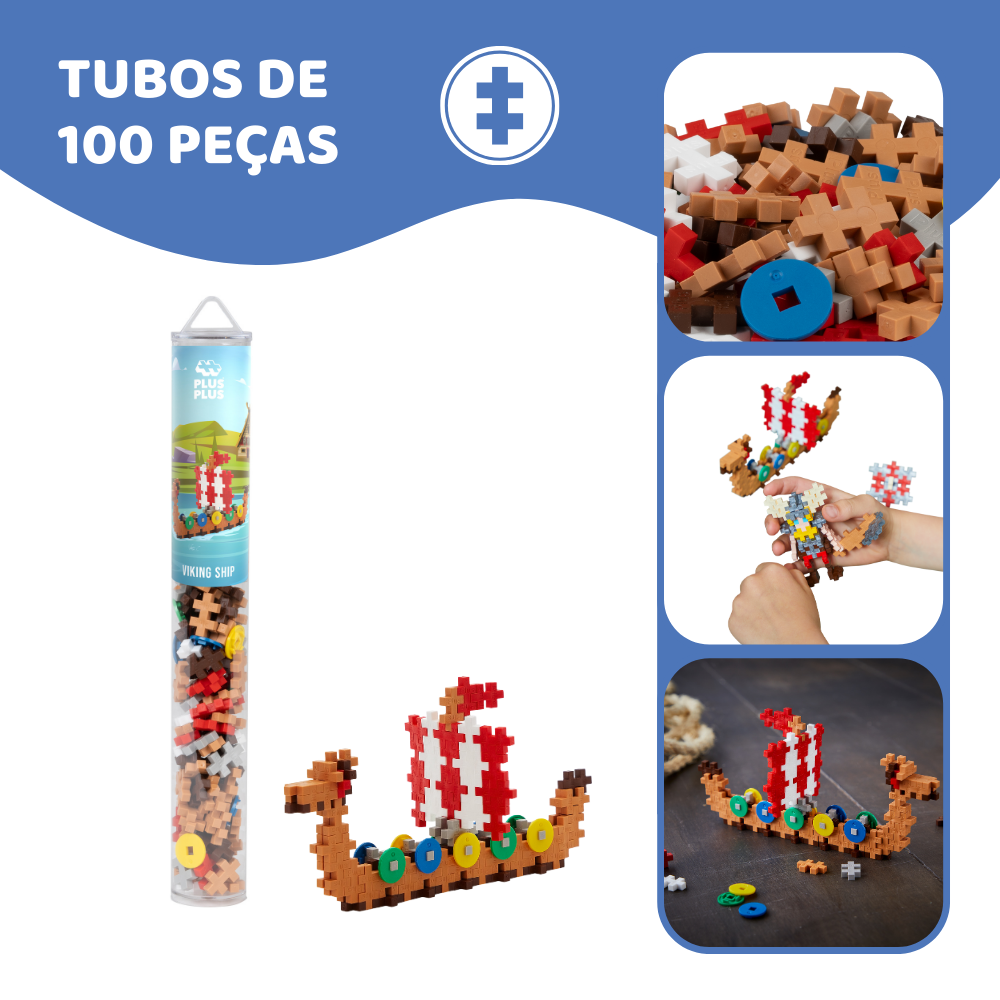 PlusPlus Tubo 100pcs Viking Ship