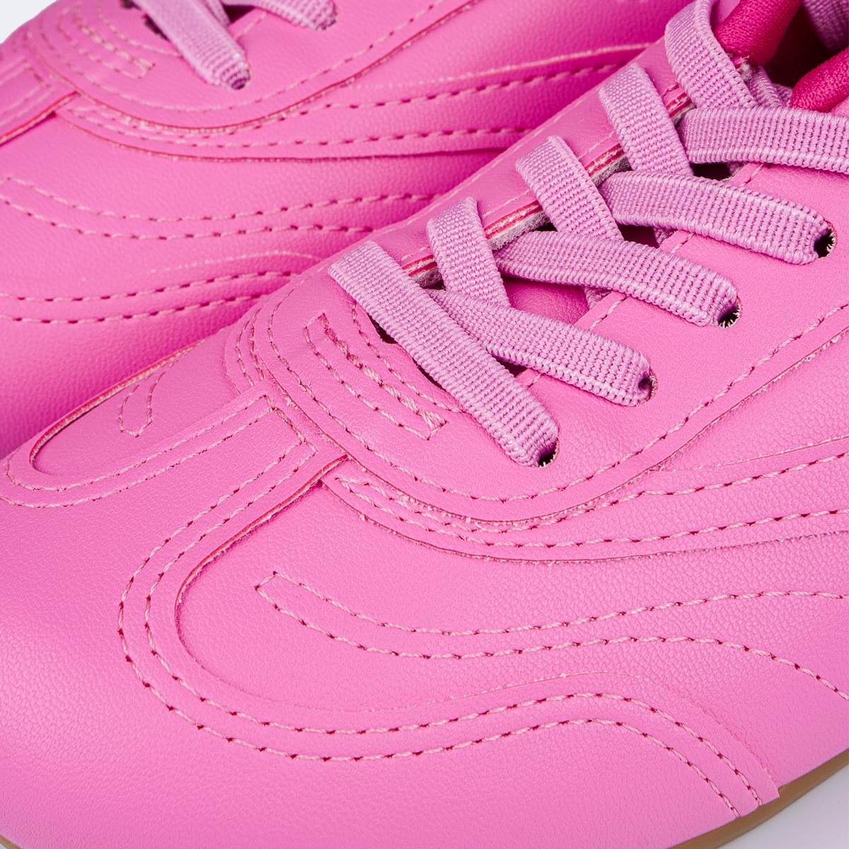 Tênis Flat Infantil Pampili Cadarço Elástico Rosa Sorvete