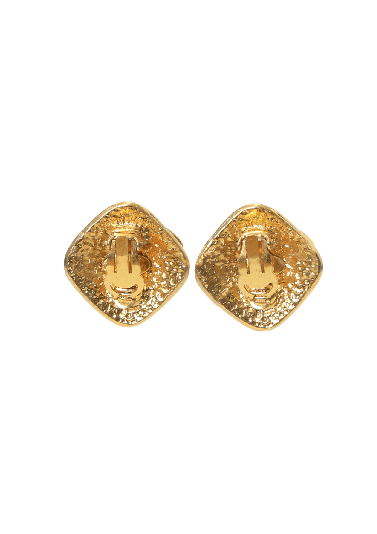 CC RHOMBUS CLIP-ON EARRINGS