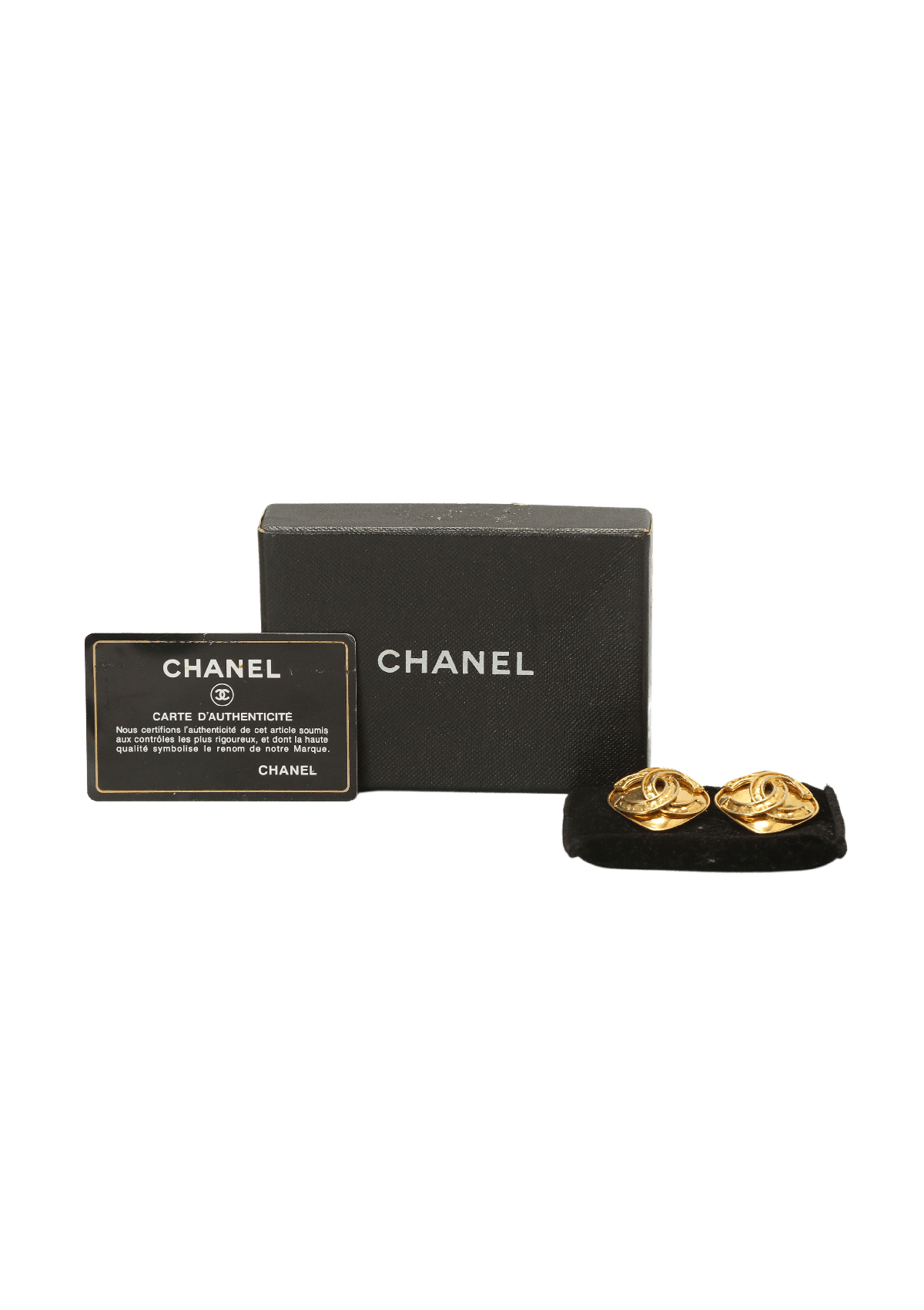 CC RHOMBUS CLIP-ON EARRINGS