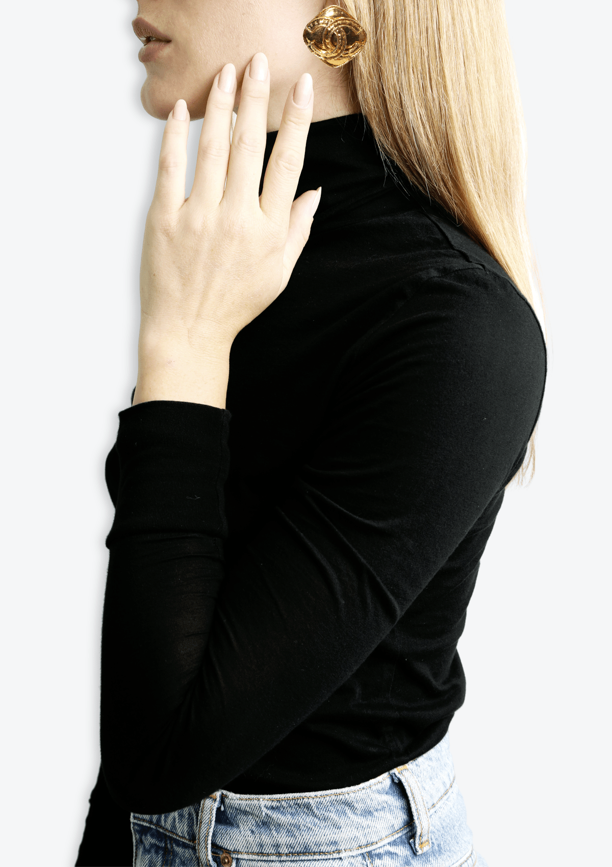 CC RHOMBUS CLIP-ON EARRINGS