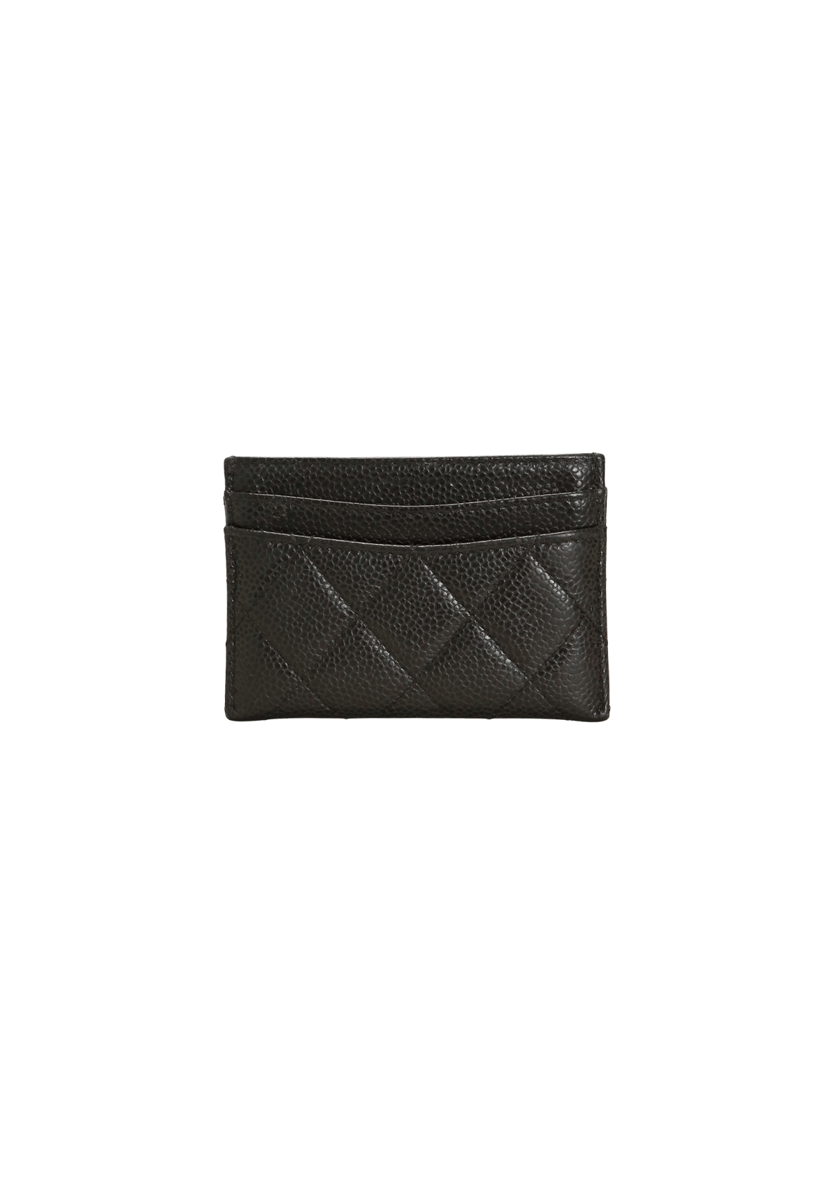 INTERLOCKING CC LOGO CARD HOLDER CAVIAR