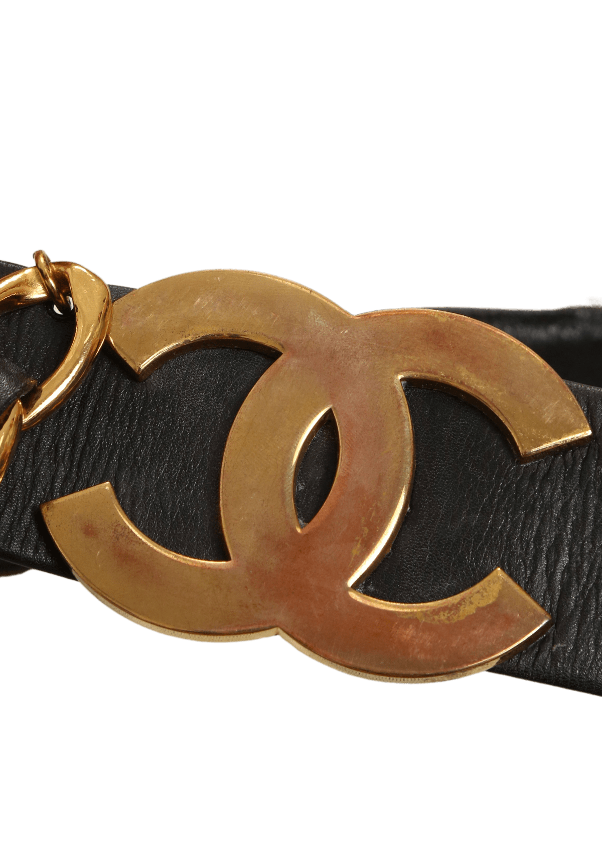 VINTAGE CC LEATHER BELT 85