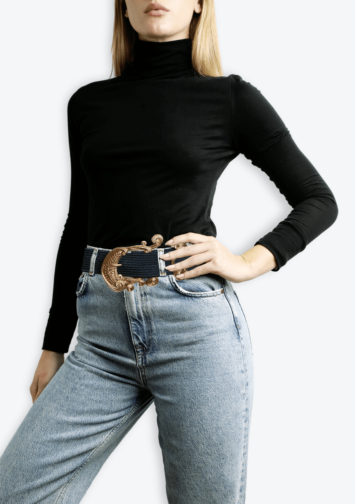VINTAGE BOUTIQUE CEINTURE PASSEMENTER BUVARD BELT 90