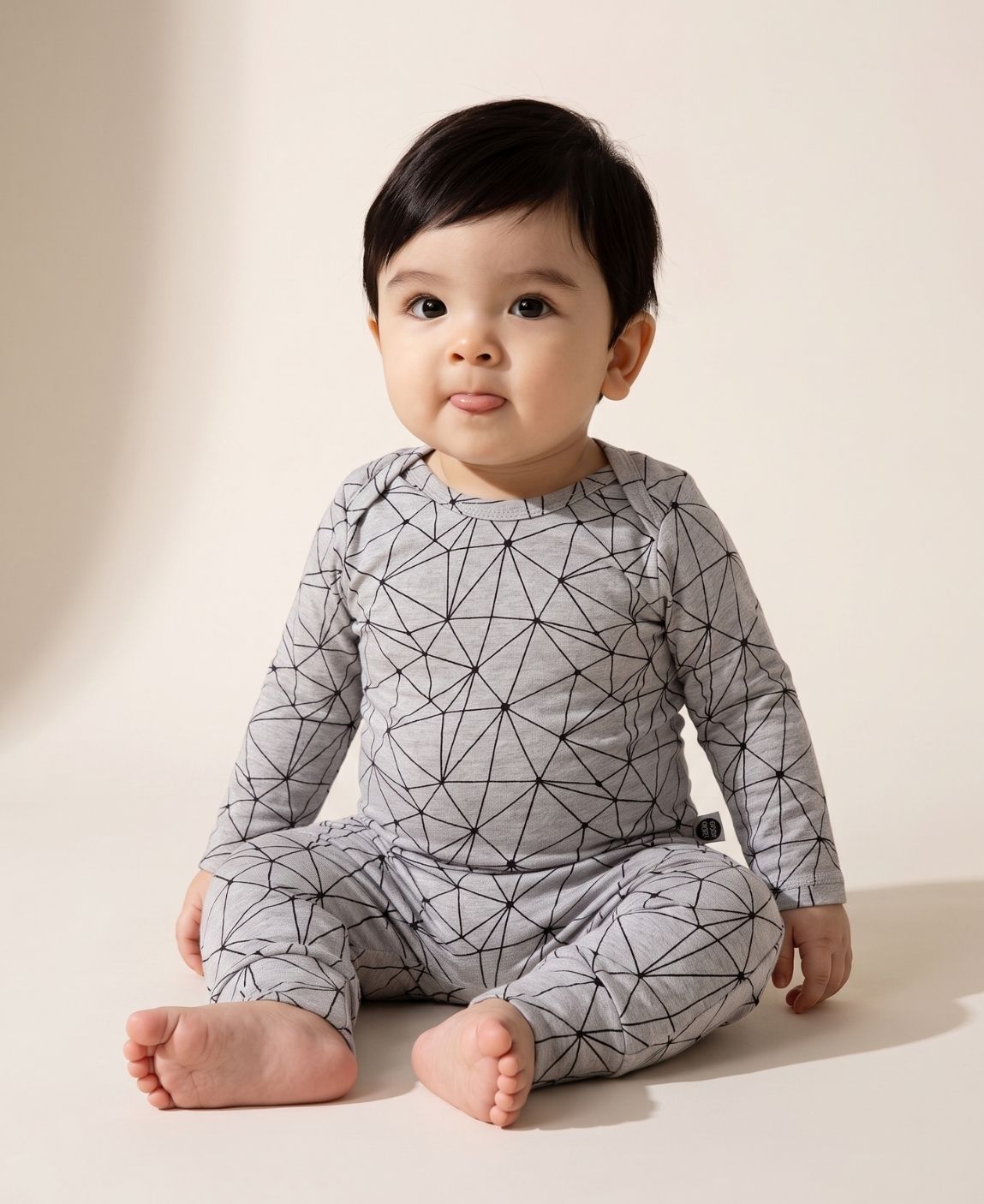 Conjunto Body Manga Longa e Calça Bebê | Satellite Mescla