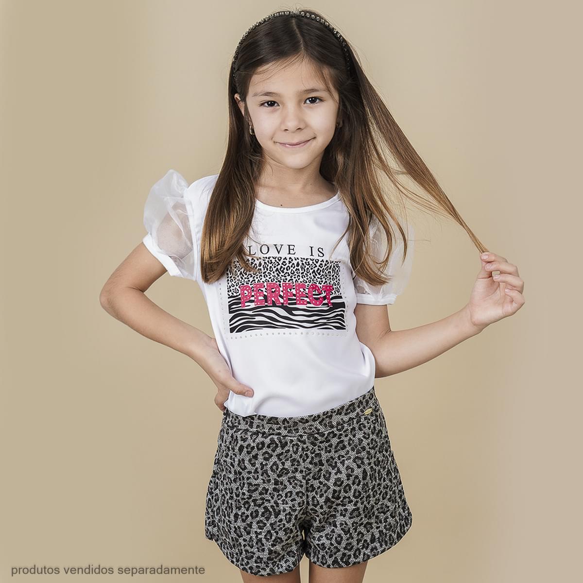 Short Infantil Pampili Onça