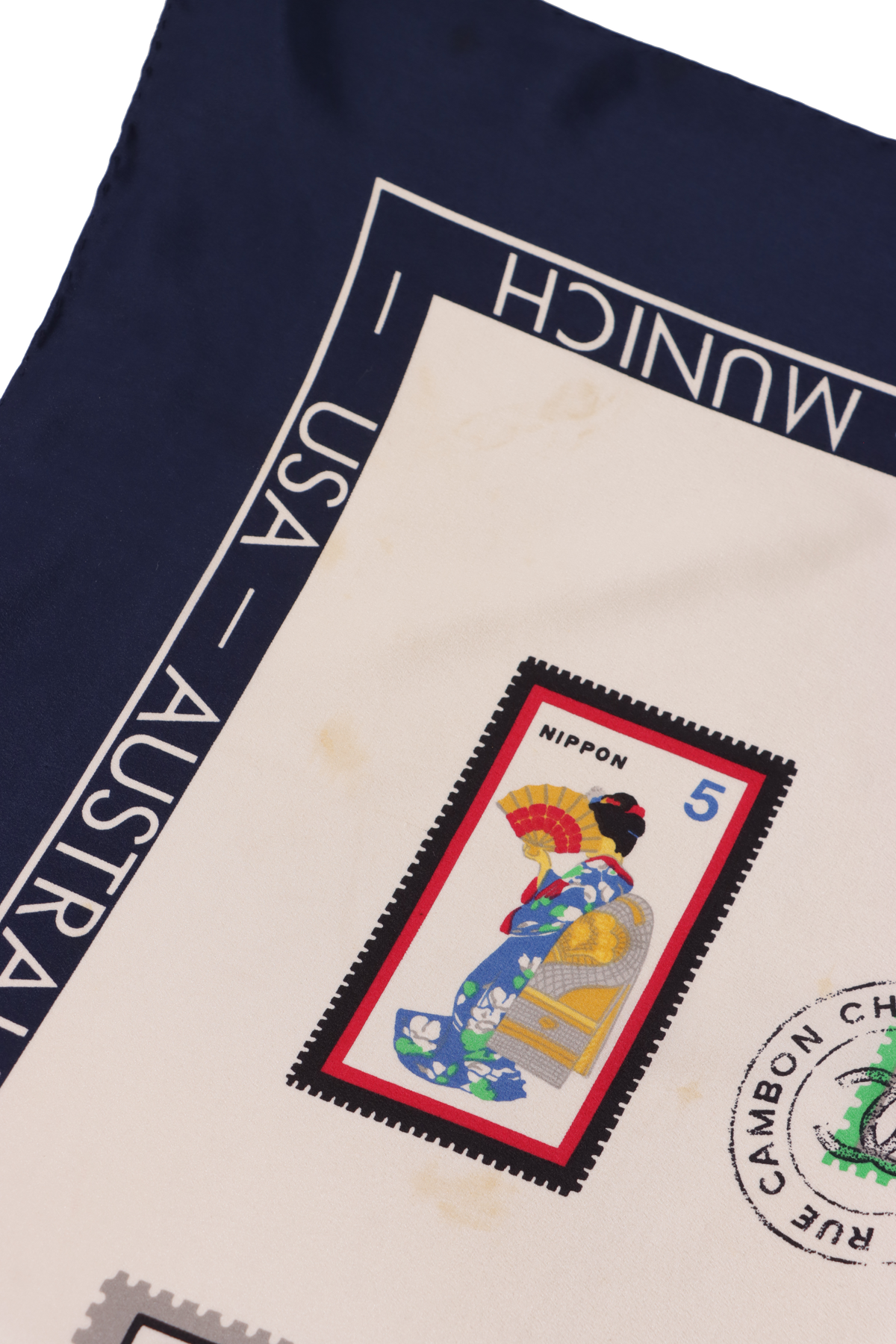 TRAVEL STAMP SILK SCARF