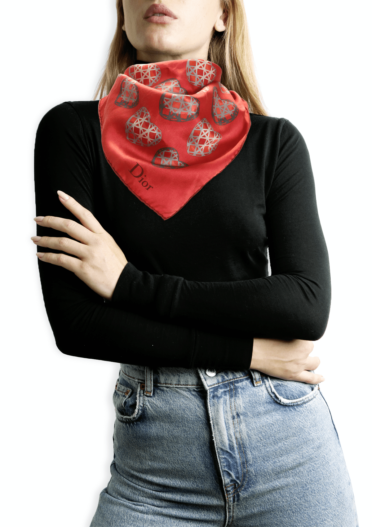 RUST HEARTS SCARF