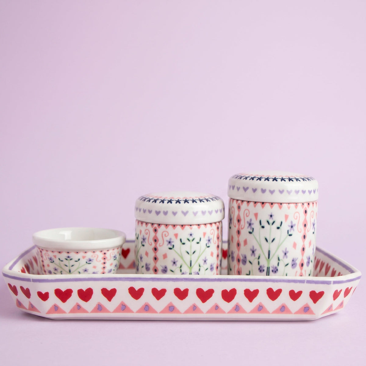 KIT HIGIENE AMEISE ENCANTO LILAS COM BANDEJA