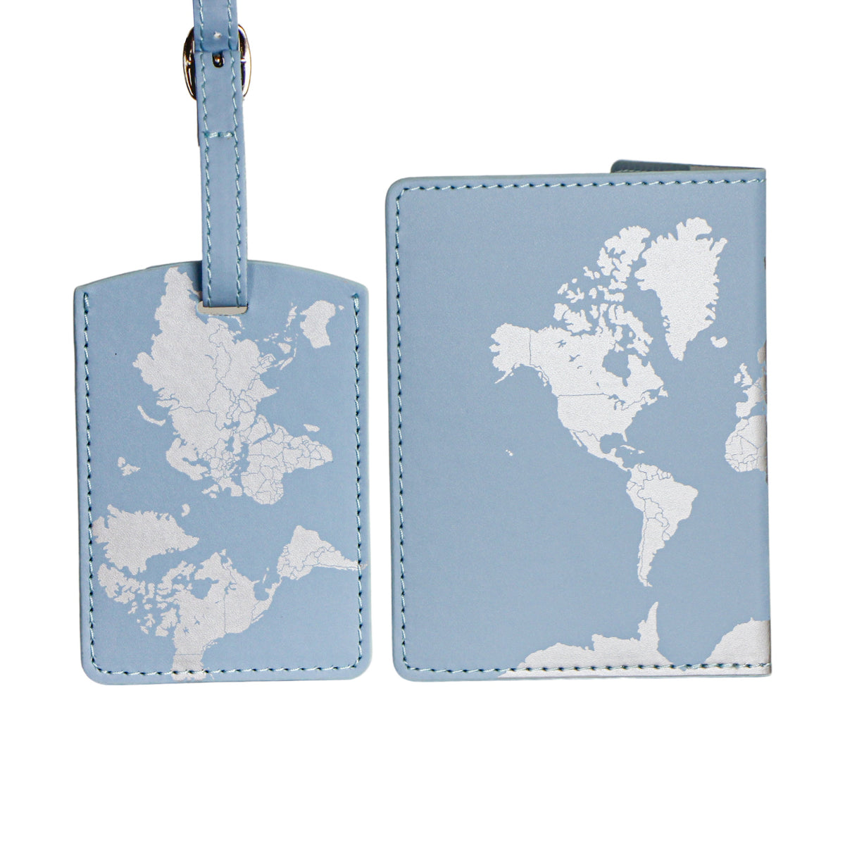 CAPA PARA PASSAPORTE + TAG DE MALA - MUNDO AZUL