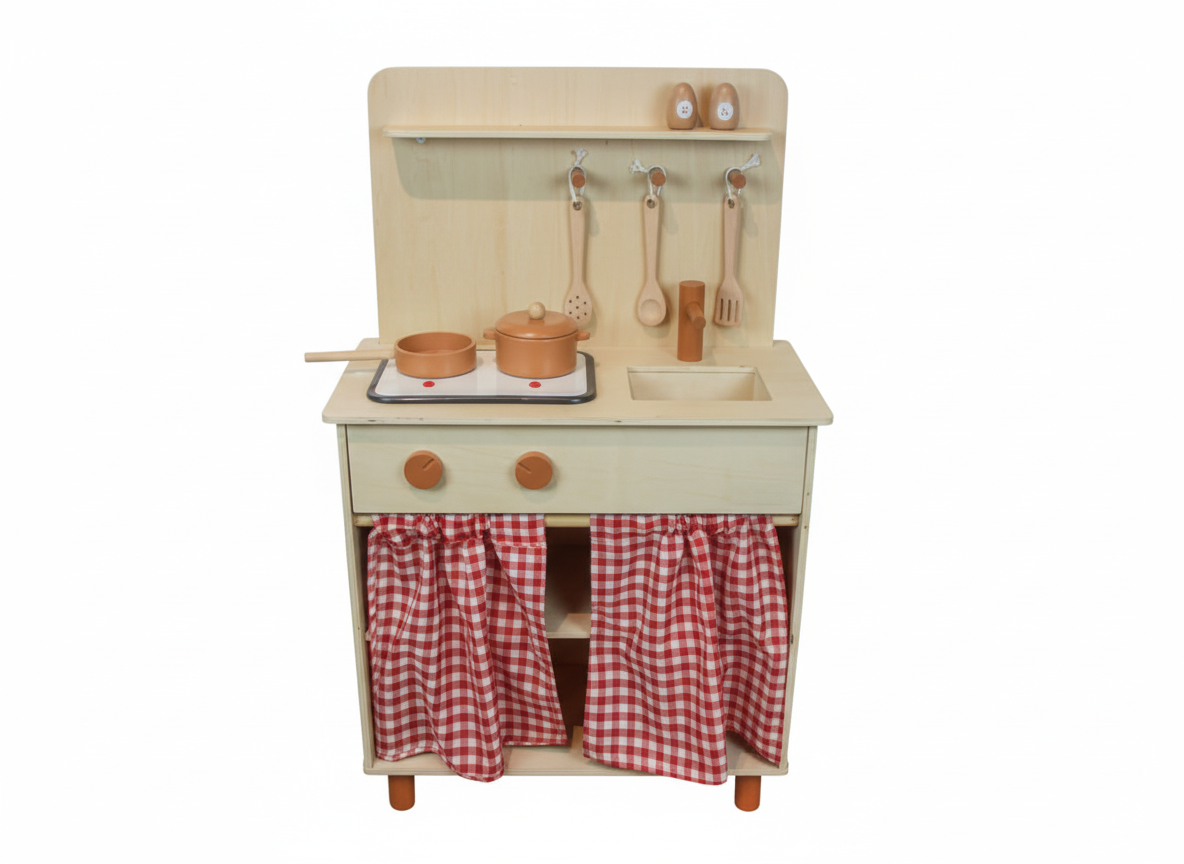 COZINHA DE MADEIRA RETRO FOGAO ELETRONICO DE BRINCADEIRA PARA CRIANCA