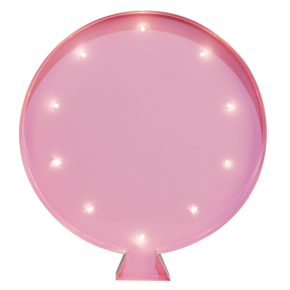LUM. DE PAREDE BALAO ROSA BEBE A PILHA