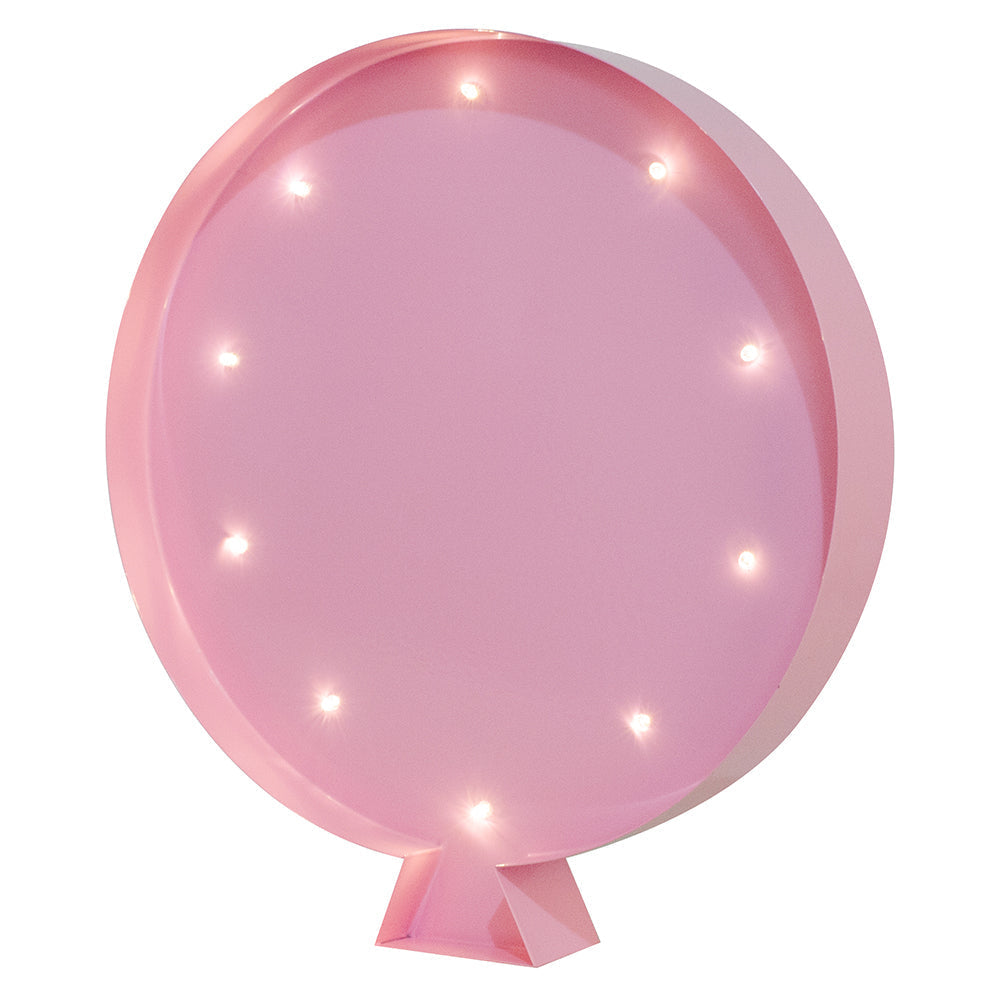 LUM. DE PAREDE BALAO ROSA BEBE A PILHA