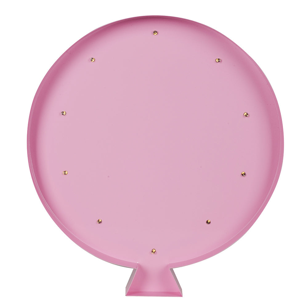 LUM. DE PAREDE BALAO ROSA BEBE A PILHA