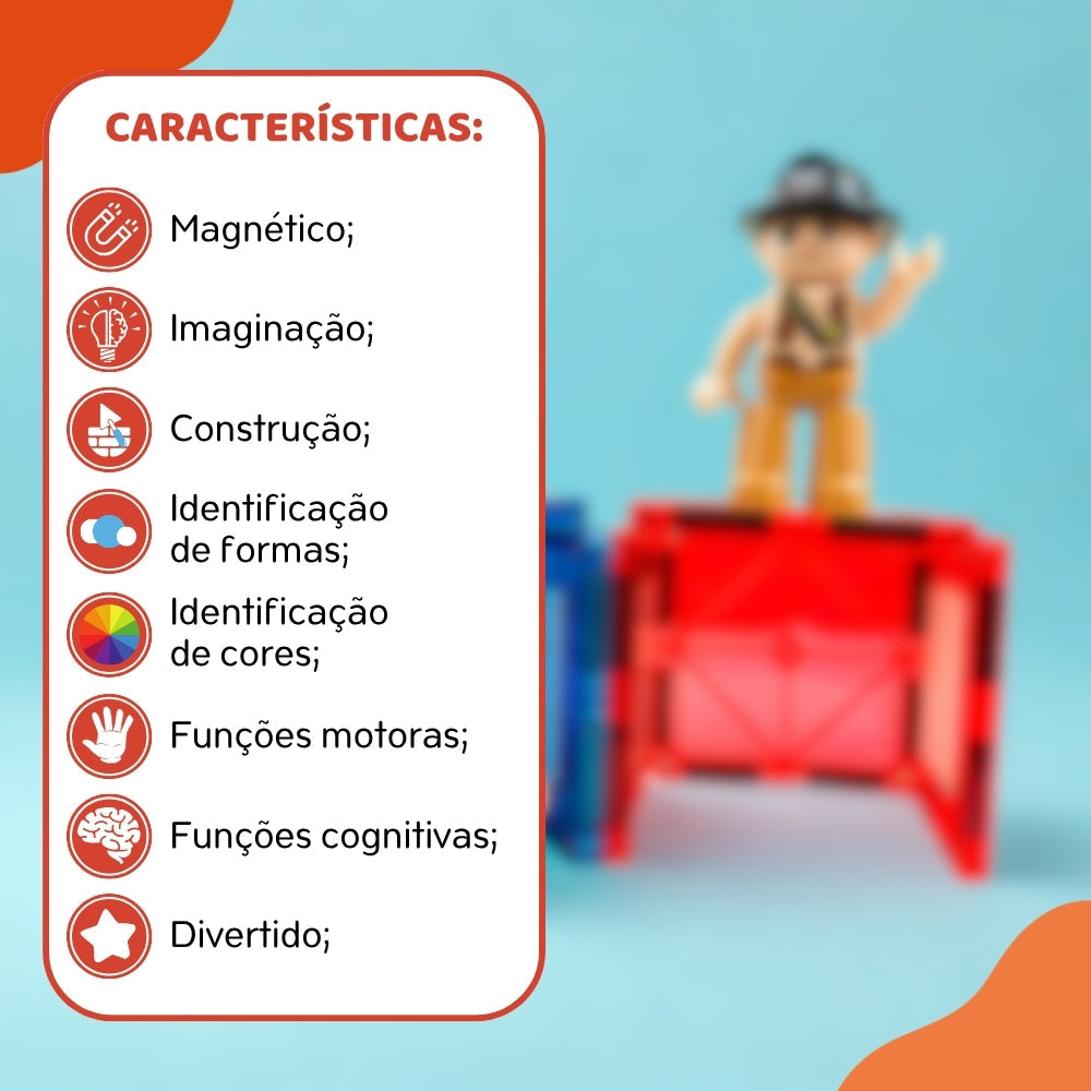 MagForma Blocos Magnéticos Piratas 28pcs