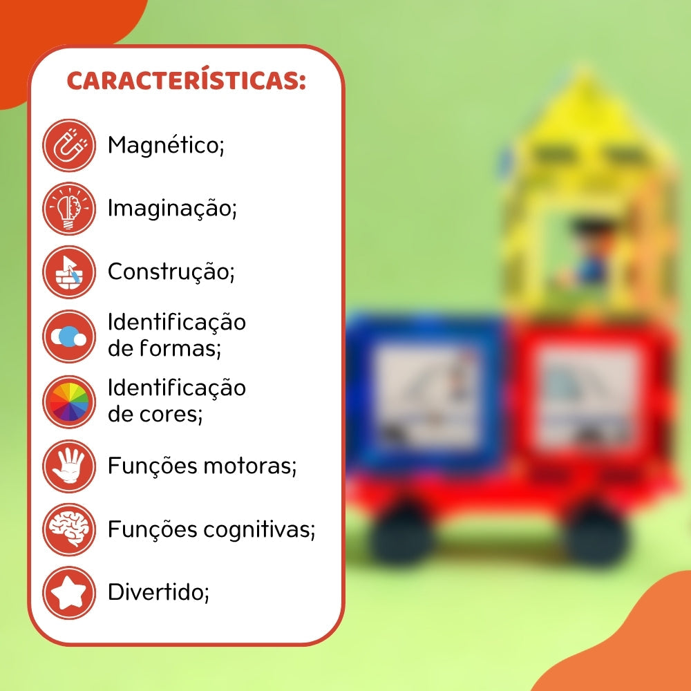 MagForma Blocos Magnéticos Veículos 30pcs