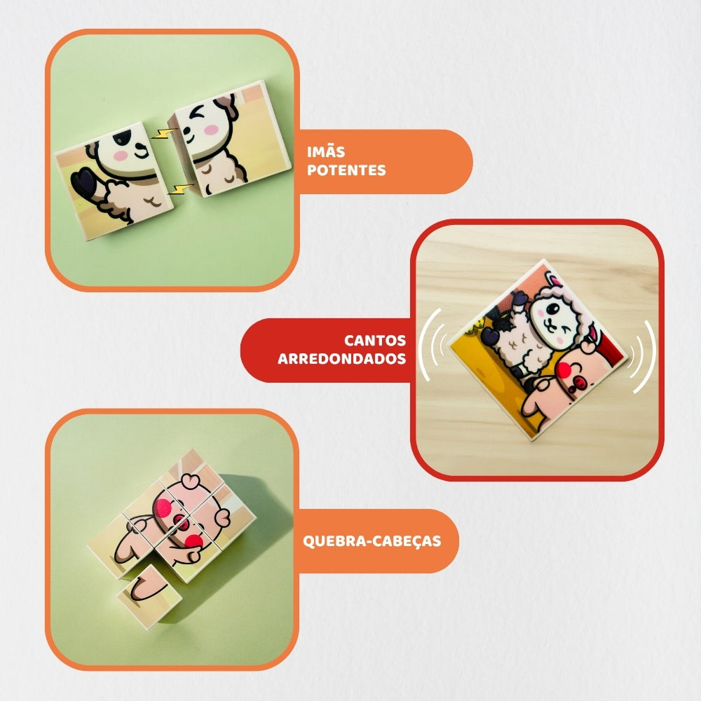MagForma Mega Cubos Puzzle Fazenda 6 peças
