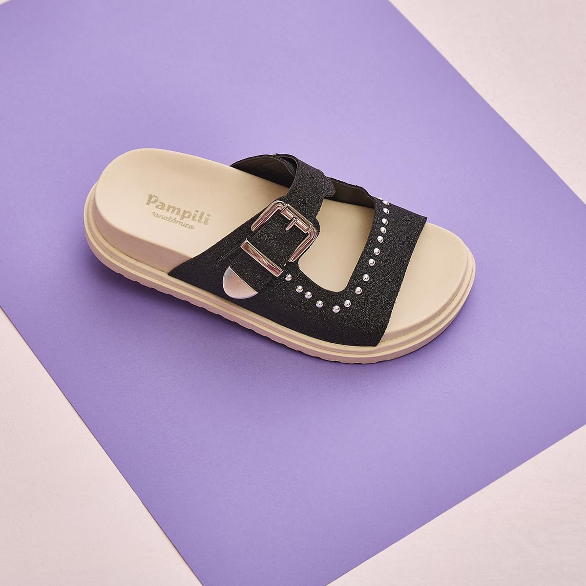 Chinelo Infantil Feminino Olivia Fivela Preto