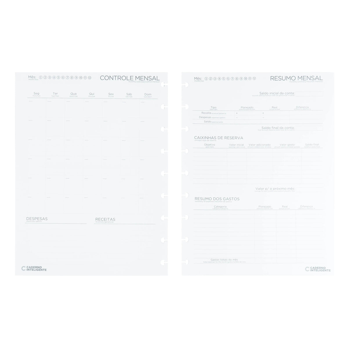 REFIL PLANNER FINANCEIRO CI BY MARI BRIO Caderno Inteligente ®