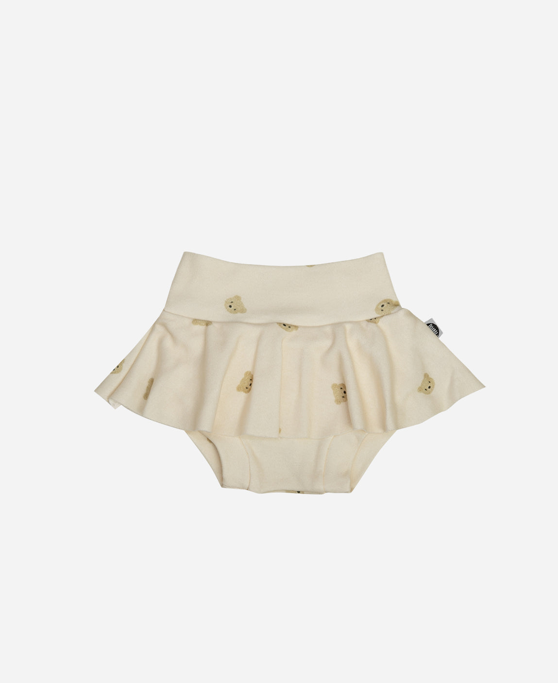 Saia Boomies de Bebê — estampa Baby Bear (ursinhos fofos sobre cinnamon) — Coleção Back to Basics — 100% algodão fio egípcio — MiniMalista Baby