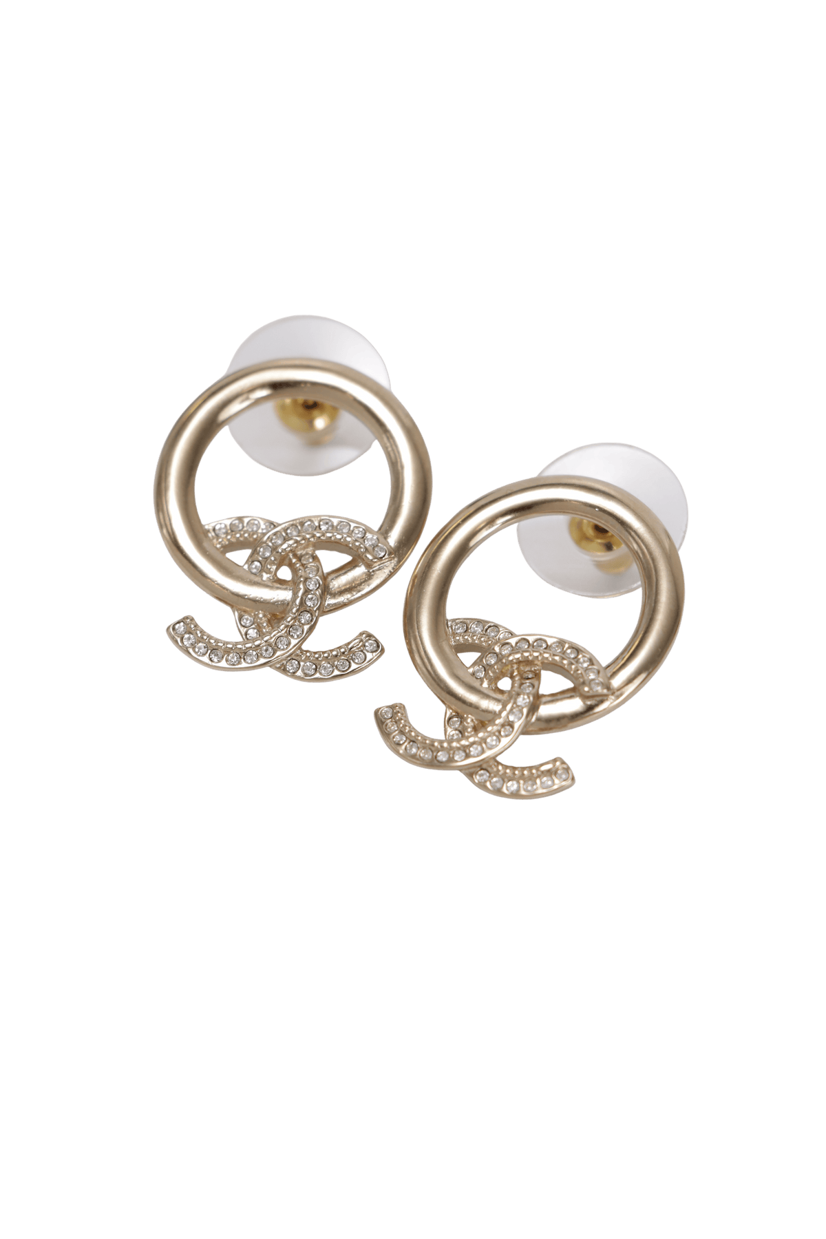 CC DROP HOOP EARRINGS