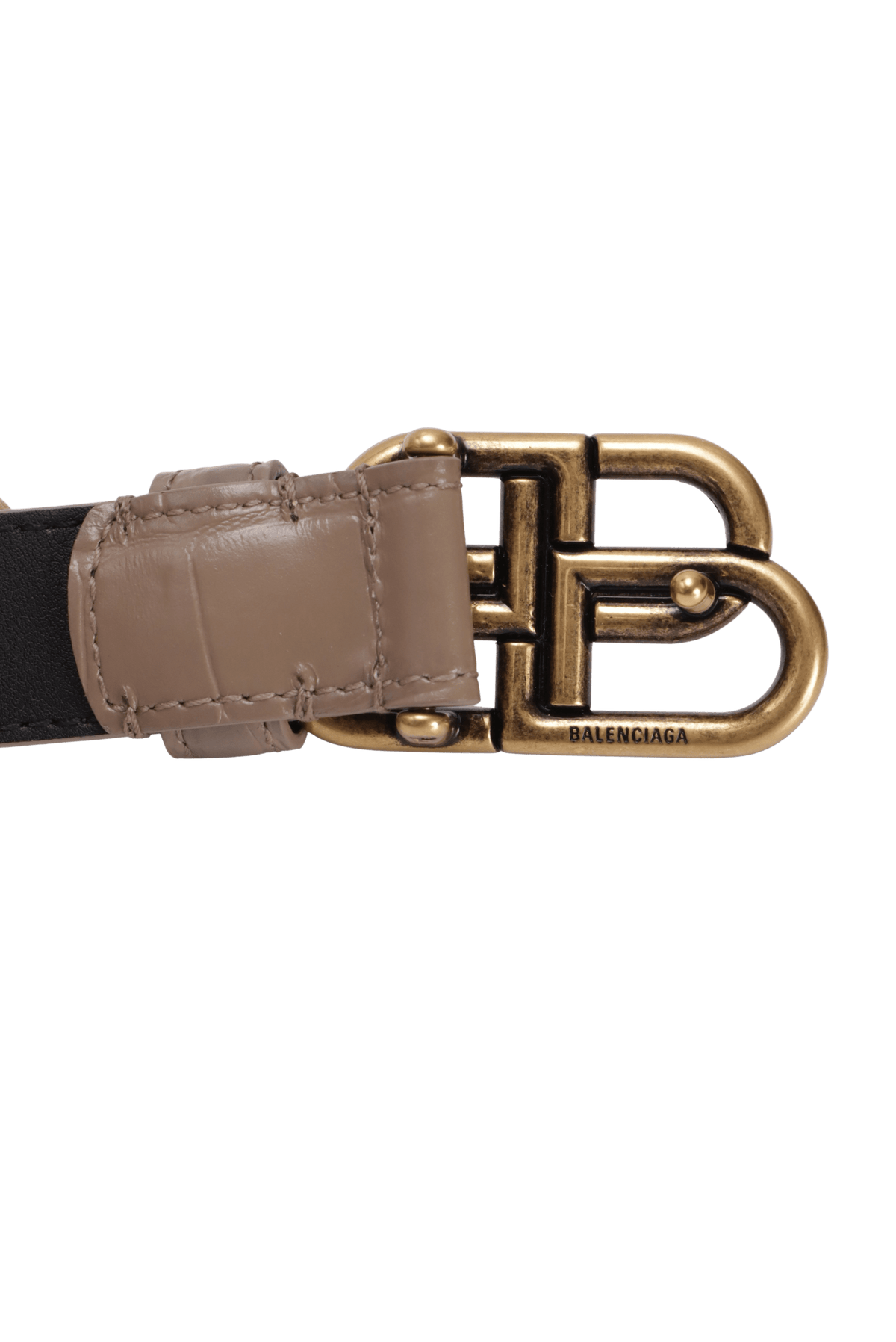CROCODILE EMBOSSED BB BELT 75