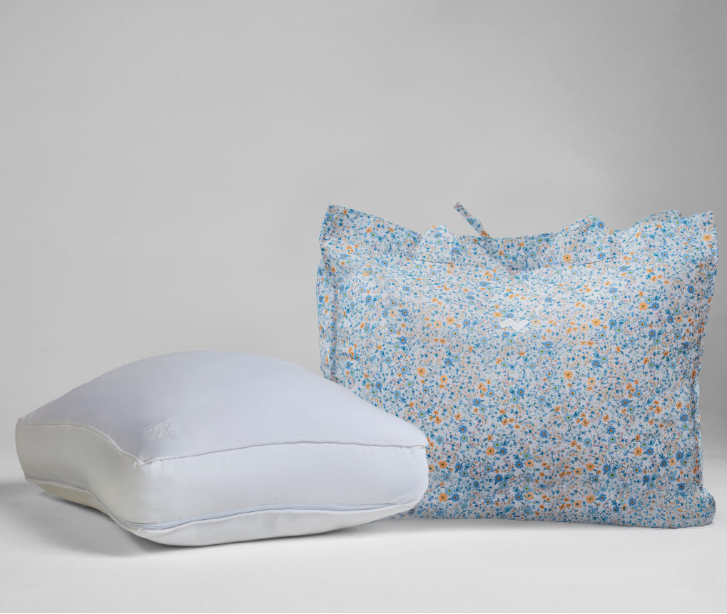 Travesseiro Zissou Fluff G3 Bag Flora Azul (50 x 70)