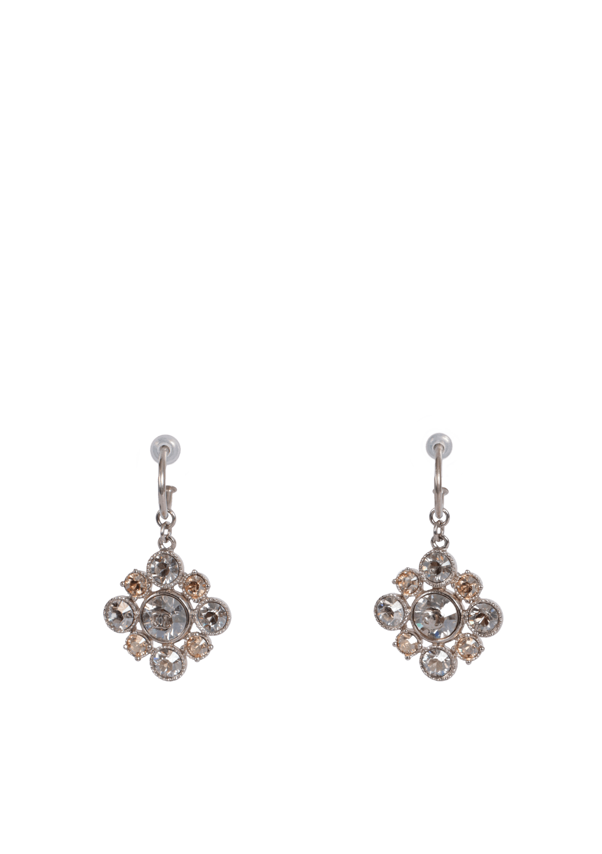 CC CRYSTAL FLOWER EARRINGS