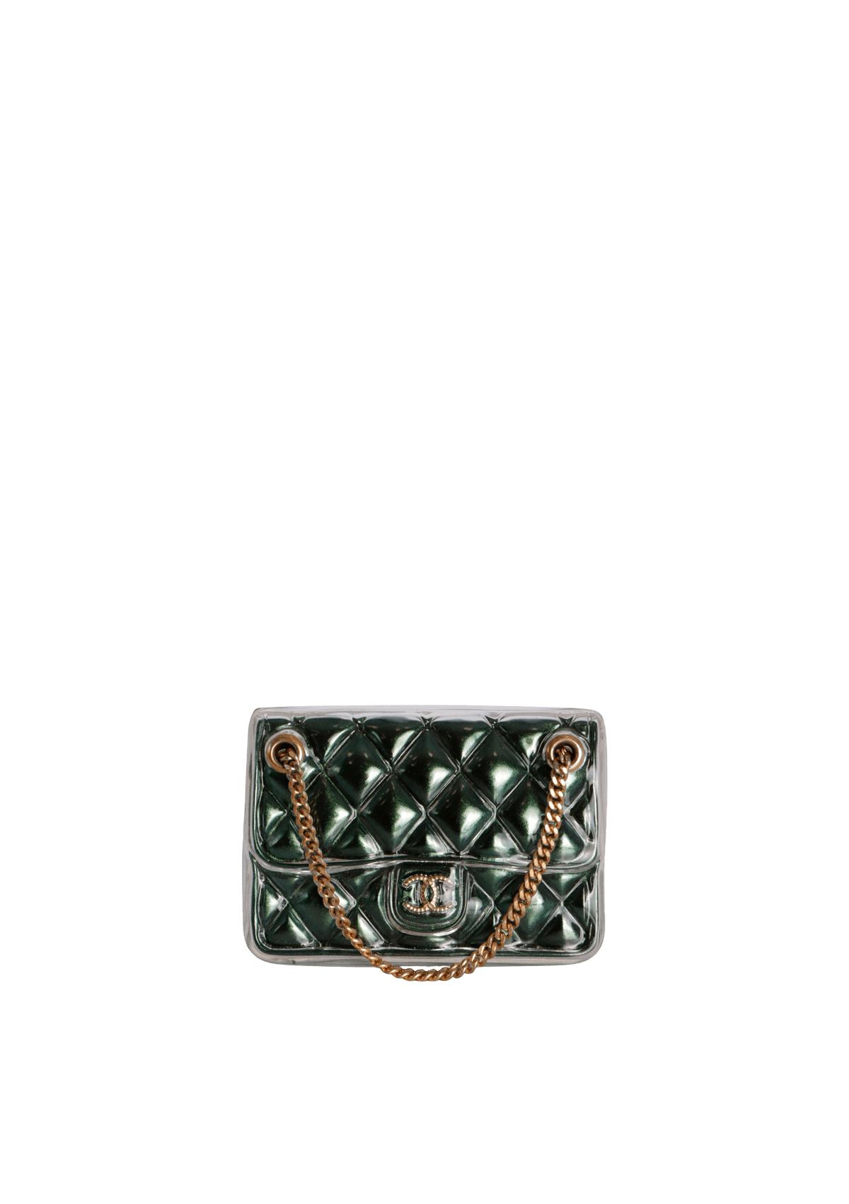 QUILTED FLAP BAG BROOCH