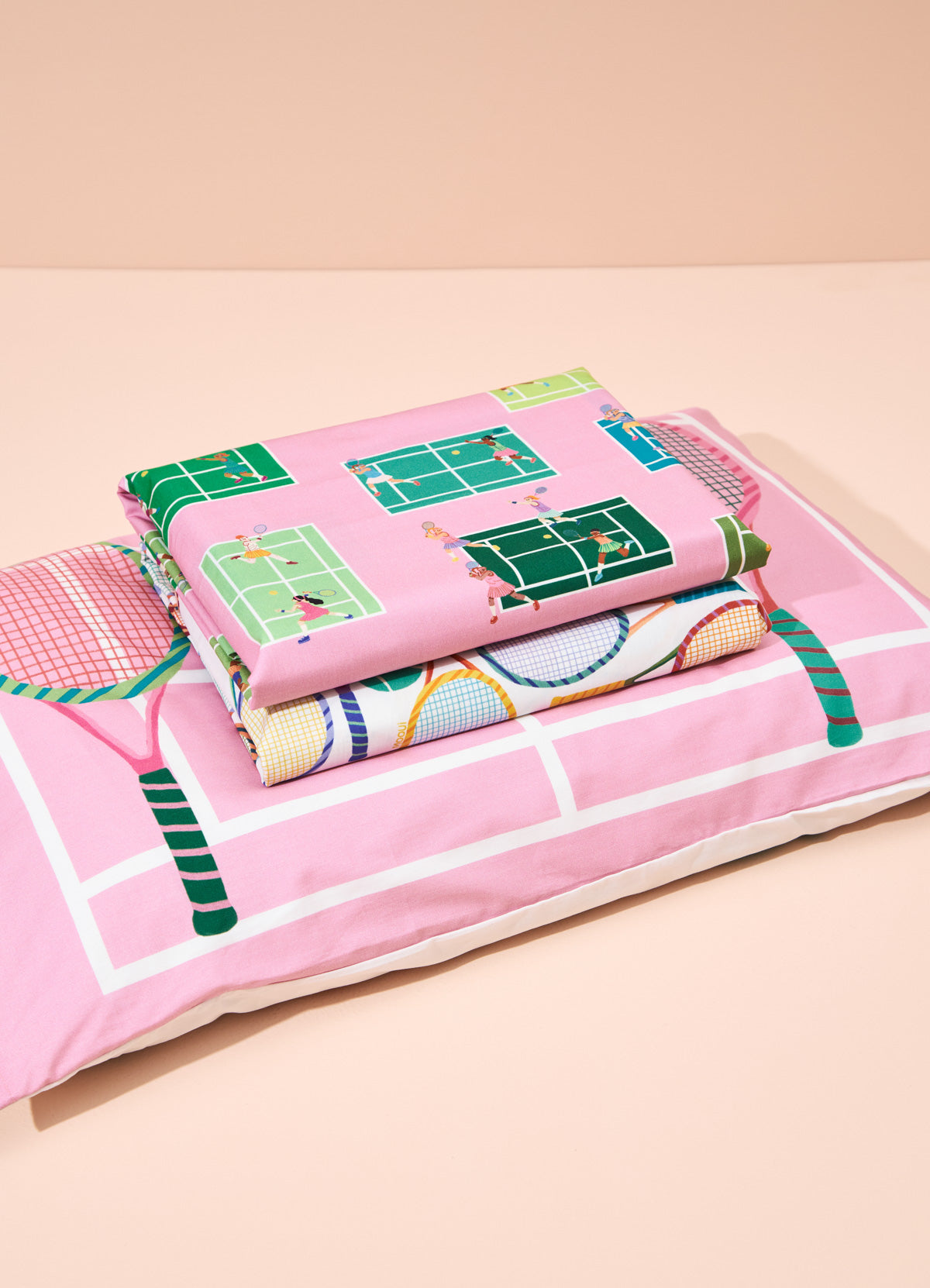 Jogo de Cama Infantil Trio - Tenis Club Rosa