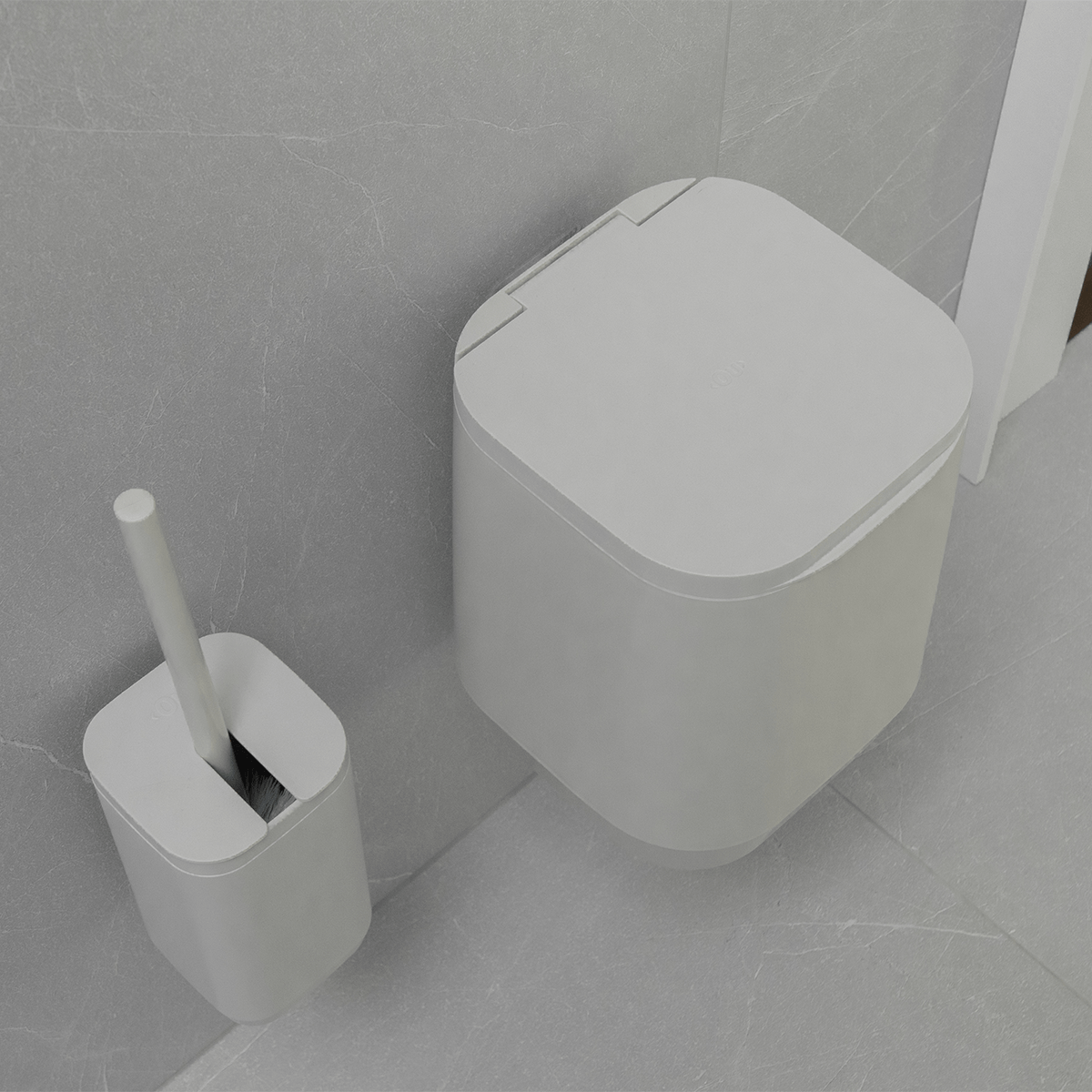 Kit de Banheiro com Lixeira de Piso/Parede Ou 2 Peças Linha Aura - Ou