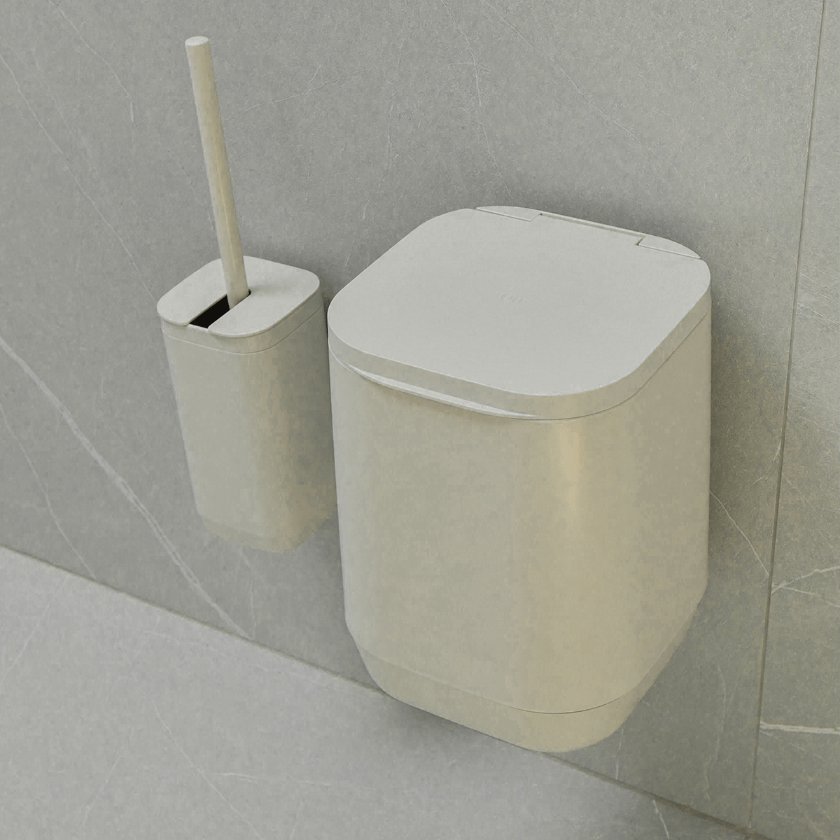 Kit de Banheiro com Lixeira de Piso/Parede Ou 2 Peças Linha Aura - Ou