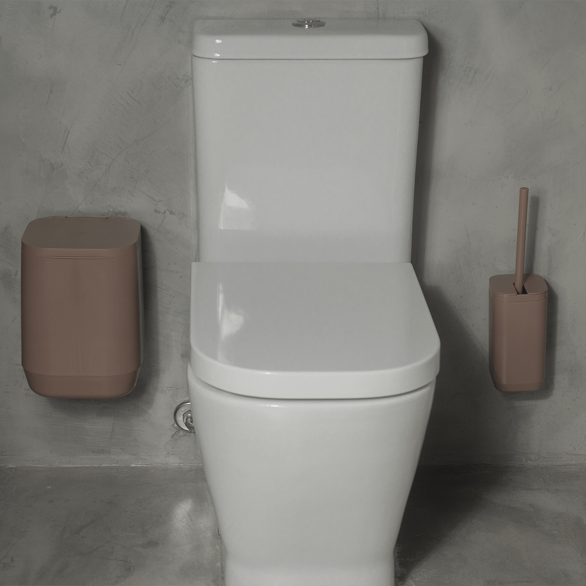Kit de banheiro Completo com lixeira de piso/parede Ou 6 peças Linha Aura - Ou