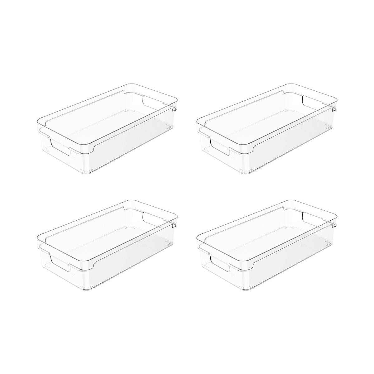 Kit de Organizador de Armários Ou 4 Peças 30x15x7 Linha Clear - Ou