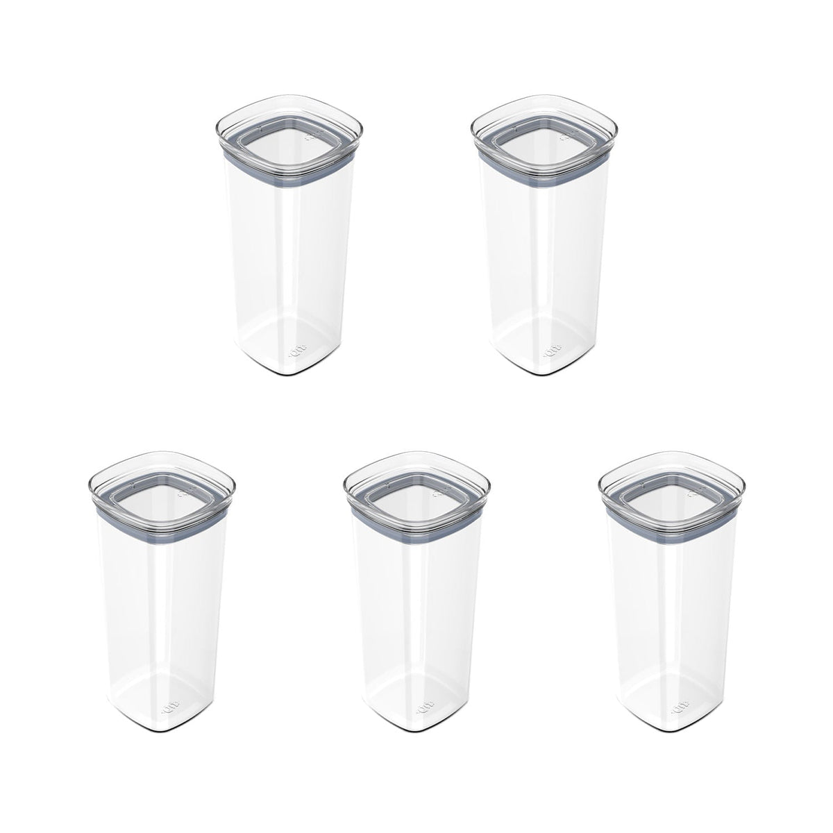 Kit de potes herméticos Ou 5 peças 1,5L Linha Block - Ou