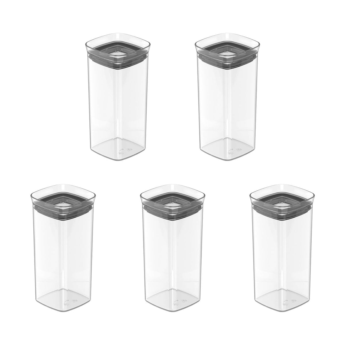 Kit de potes herméticos Ou 5 peças 340ml Linha Block - Ou