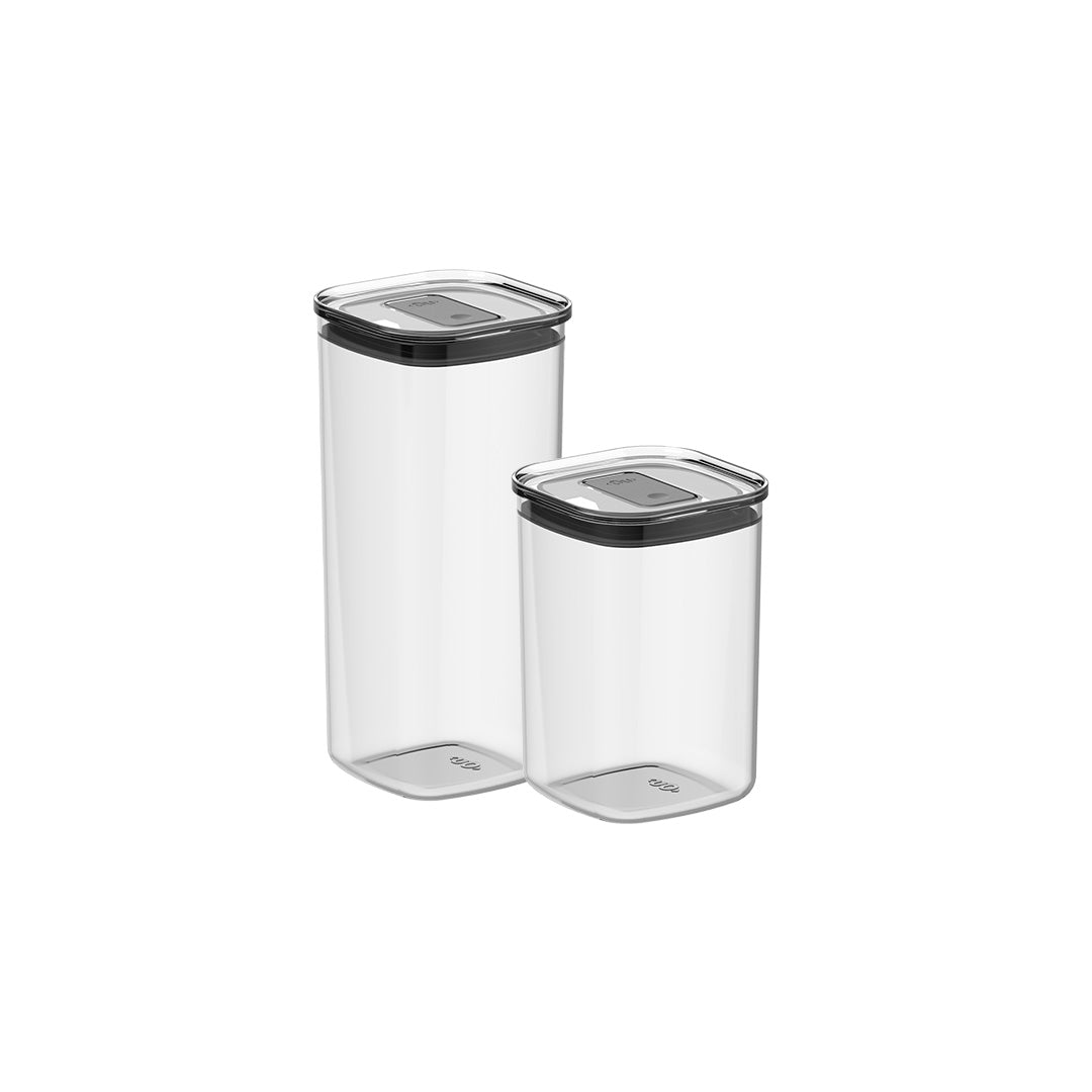Kit de Potes Herméticos Ou Quadrados 2 Peças Linha Duo Lock - Ou