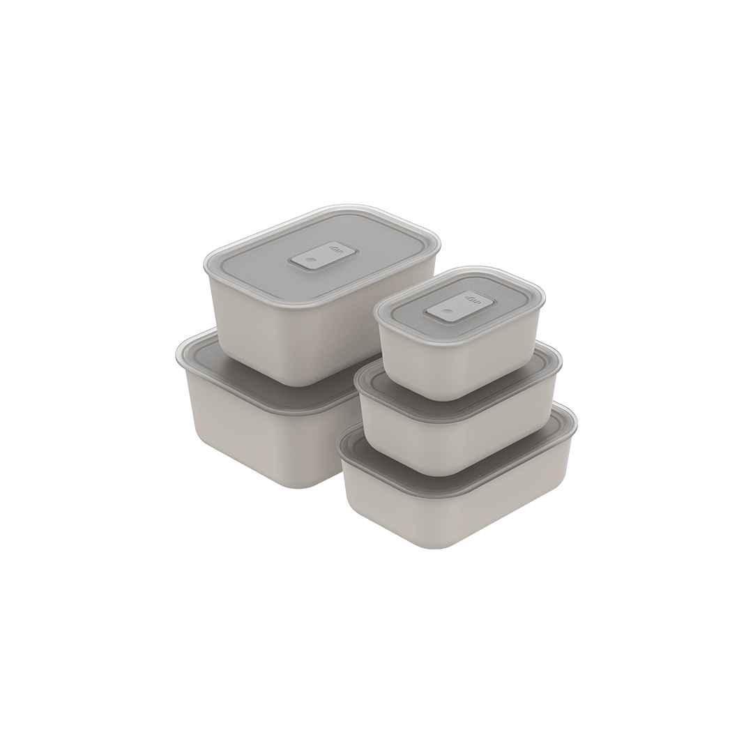 Kit Potes Herméticos Para Marmita Ou 5 Peças Linha Move Lock - Ou